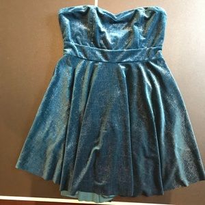 Blue Velvet Free People Mini Dress
